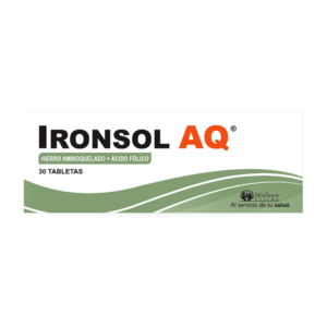 Ironsol A/Q caja 30 tabletas - imagen frontal